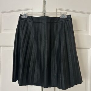 cupcakes & cashmere Black Leather Mini Skirt